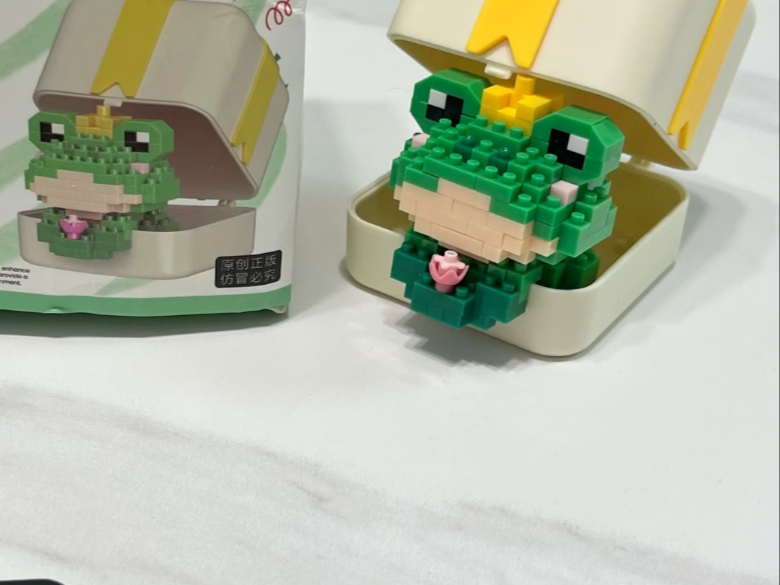 礼盒呱呱青蛙积木拼装简易版难度等级2.5星