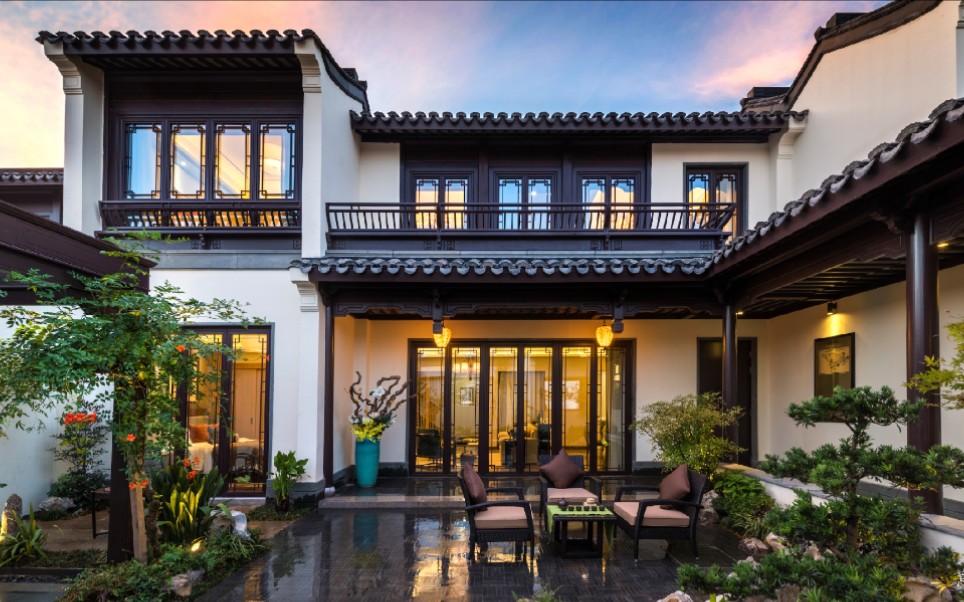 中式庭院别墅为什么能成为顶级豪宅呢原因既然在这里一起看看吧蓝城