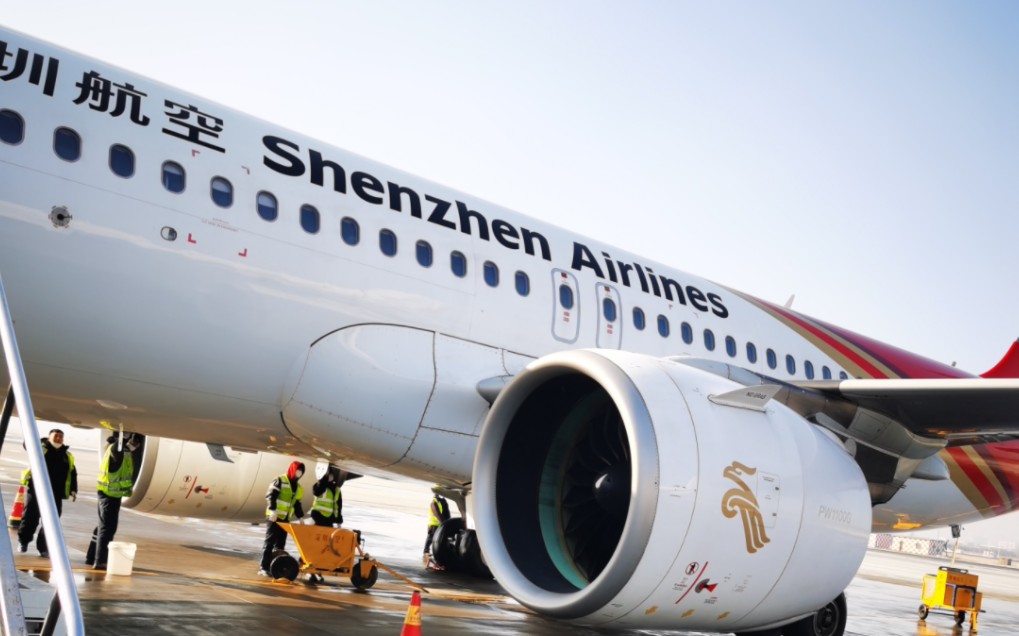 深圳航空 a320neo|深圳宝安机场起飞|起飞时猪叫