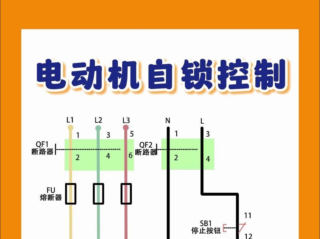 电动机自锁控制电路.哔哩哔哩bilibili