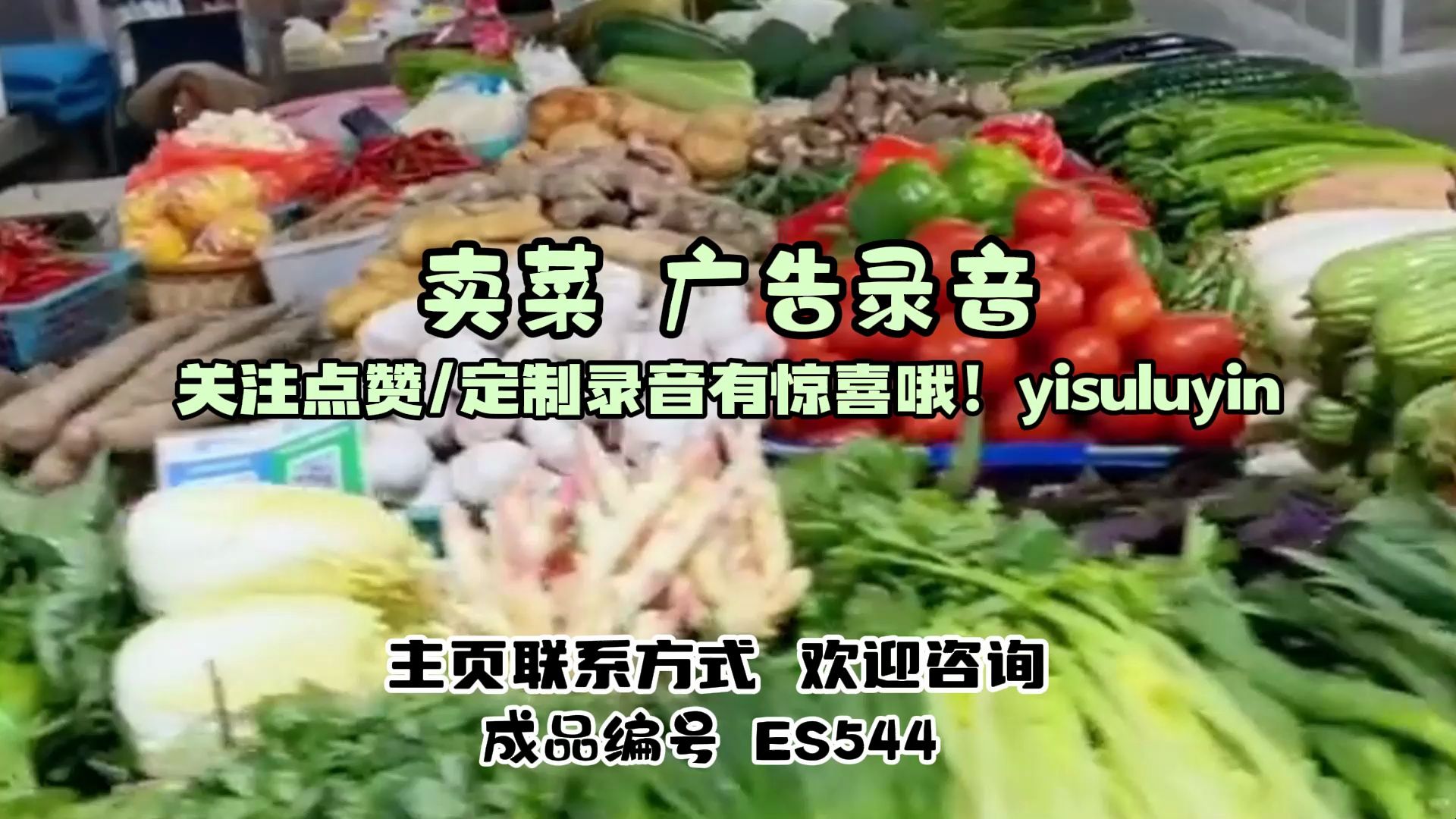 卖菜菜市场广告录音,卖菜吆喝促销叫卖语音广告配音