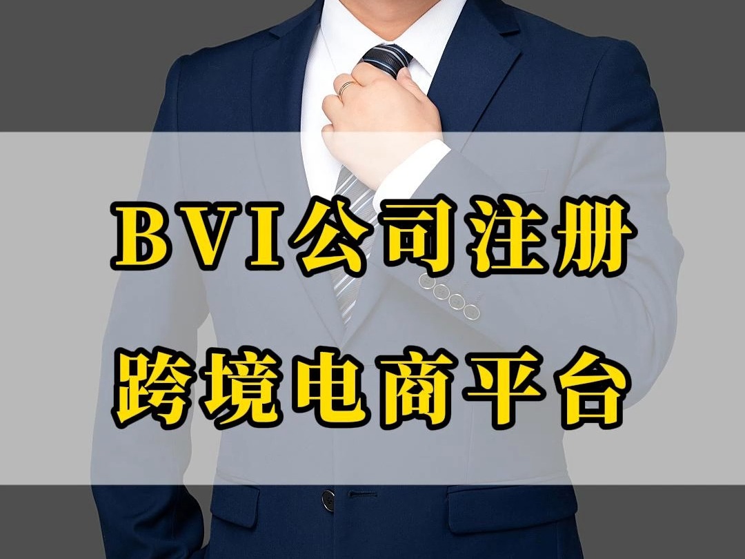 BVI公司真正的作用不是做跨境电商哔哩哔哩bilibili