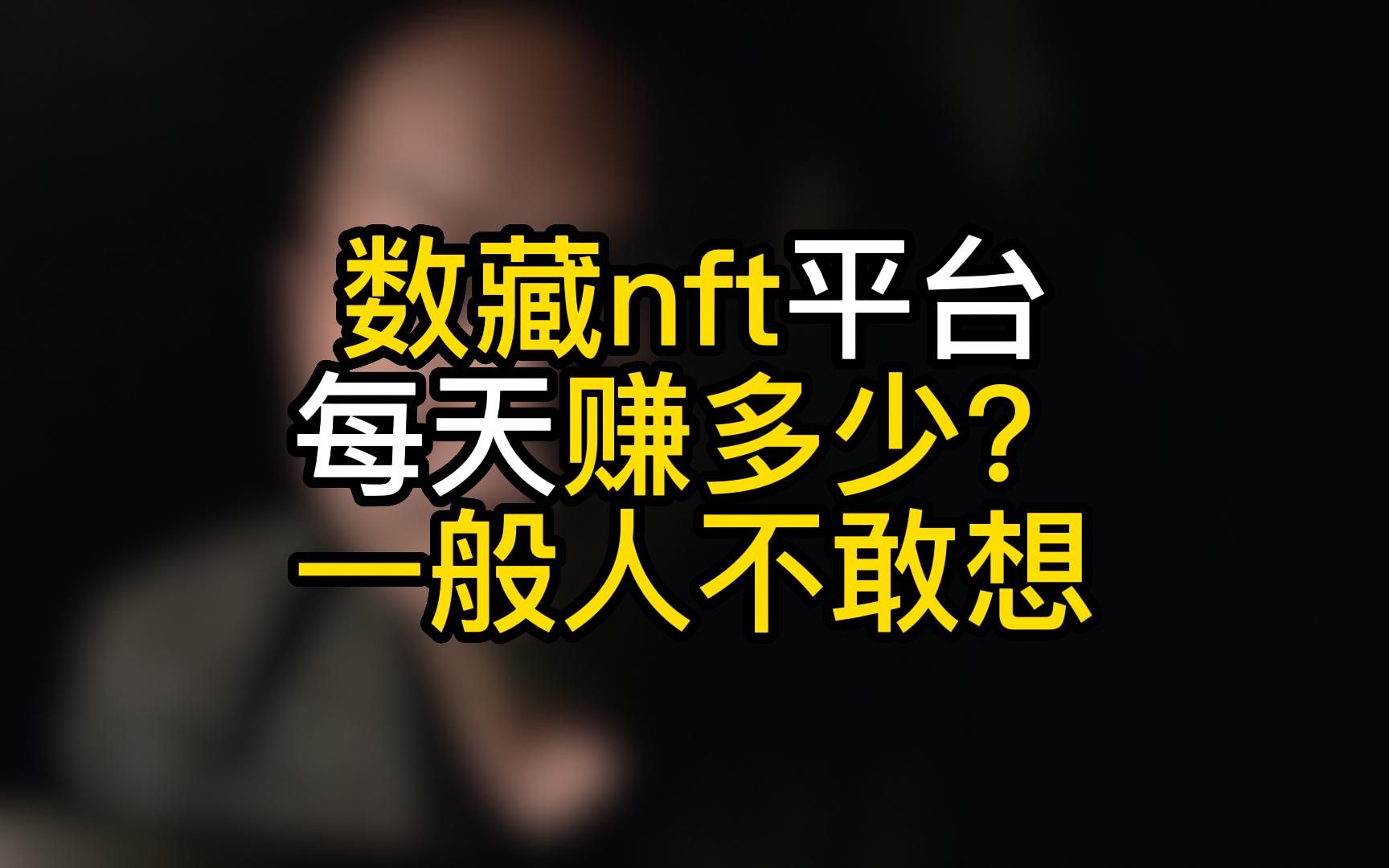 数藏nft平台每天赚多少?一般人不敢想!哔哩哔哩bilibili