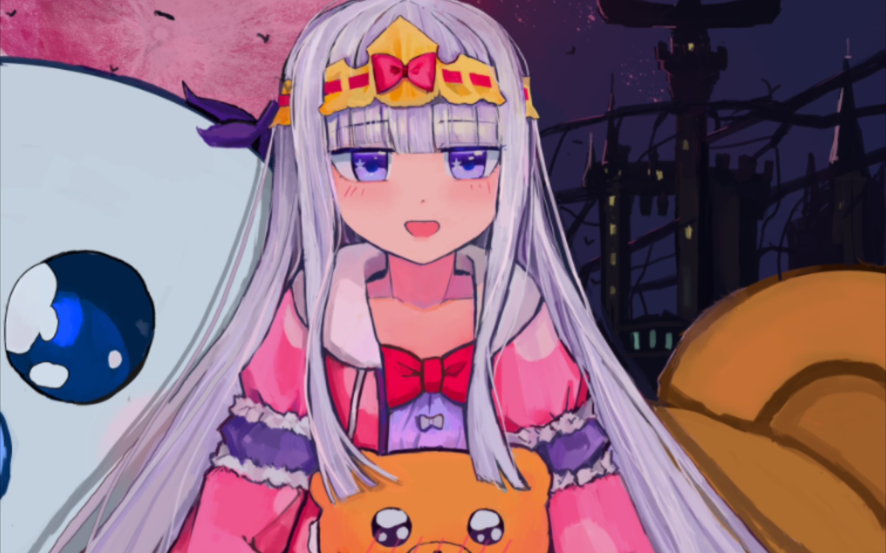 【在魔王城里说晚安】自己画的栖夜公主同人图