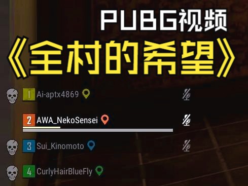 荣都全村的希望PUBG视频PUBG游戏集锦