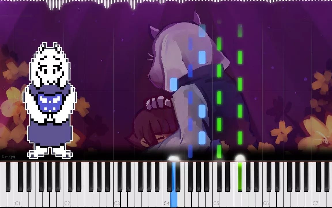 [图]Undertale传说之下 | Fallen Down (Reprise) 钢琴翻弹 （Synthesia）