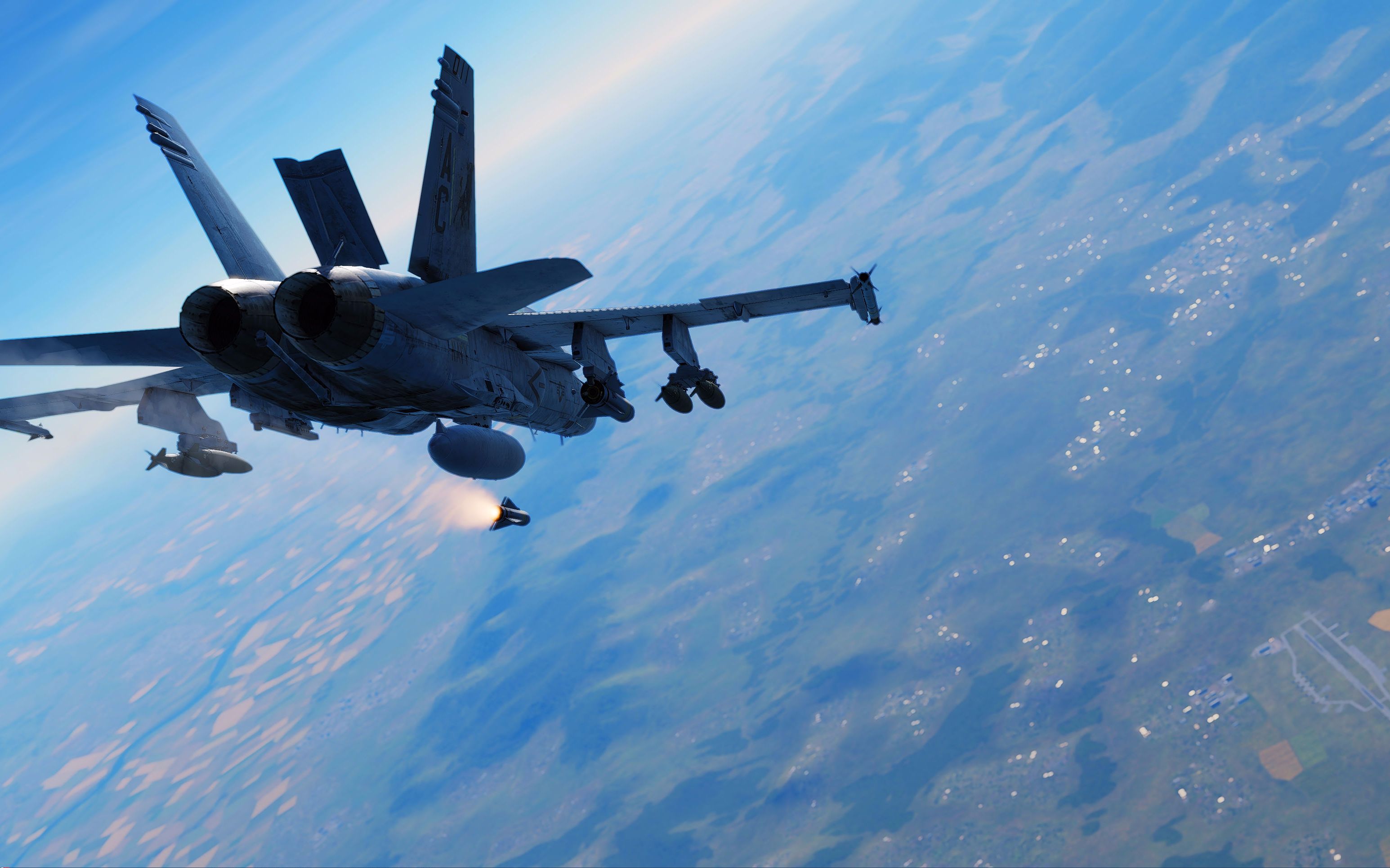 dcs f18c 顶着5台道尔 轰炸塔台_哔哩哔哩 (゜-゜)つロ 干杯~-bili