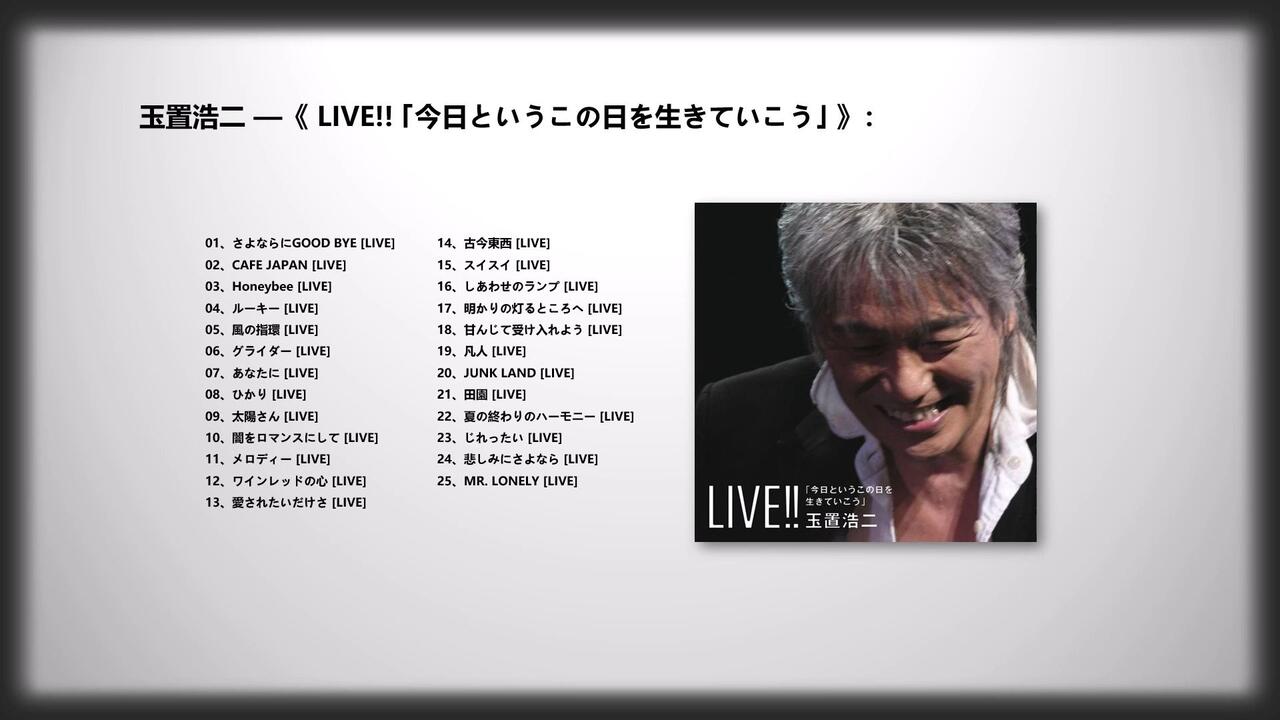 音乐分享~~ 玉置浩二《LIVE!! ｢今日というこの日を生きていこう｣》~~_