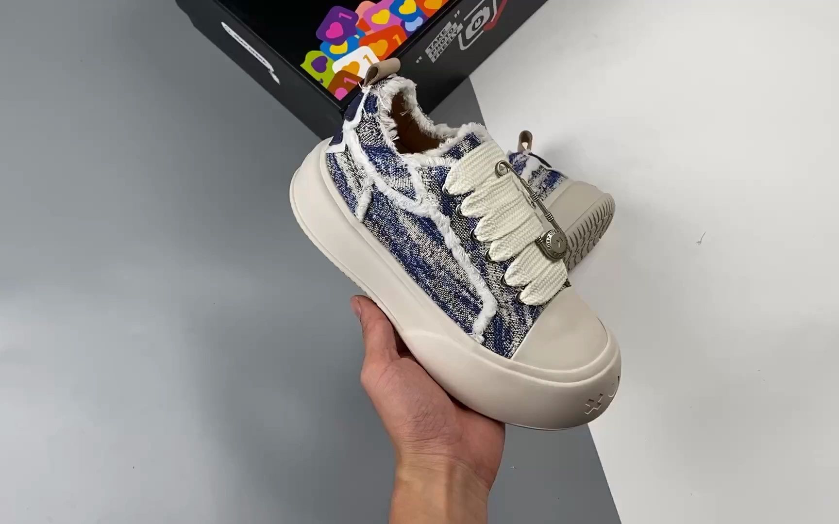 soap opera开口笑 泡泡鞋厚底增高潮流帆布鞋莆田鞋男鞋女鞋