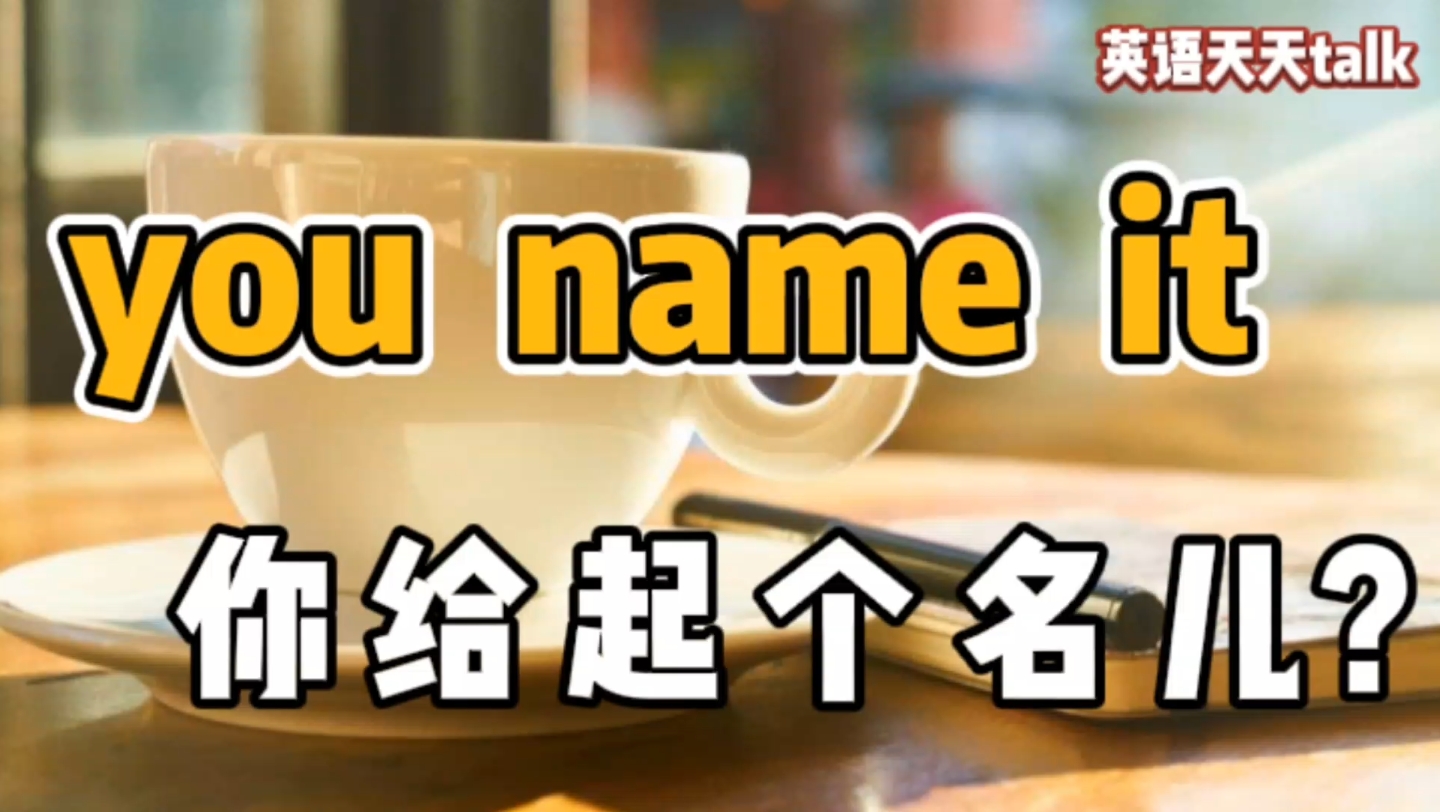 英语口语you name it,翻译成“起个名字”,老外就蒙了!哔哩哔哩bilibili