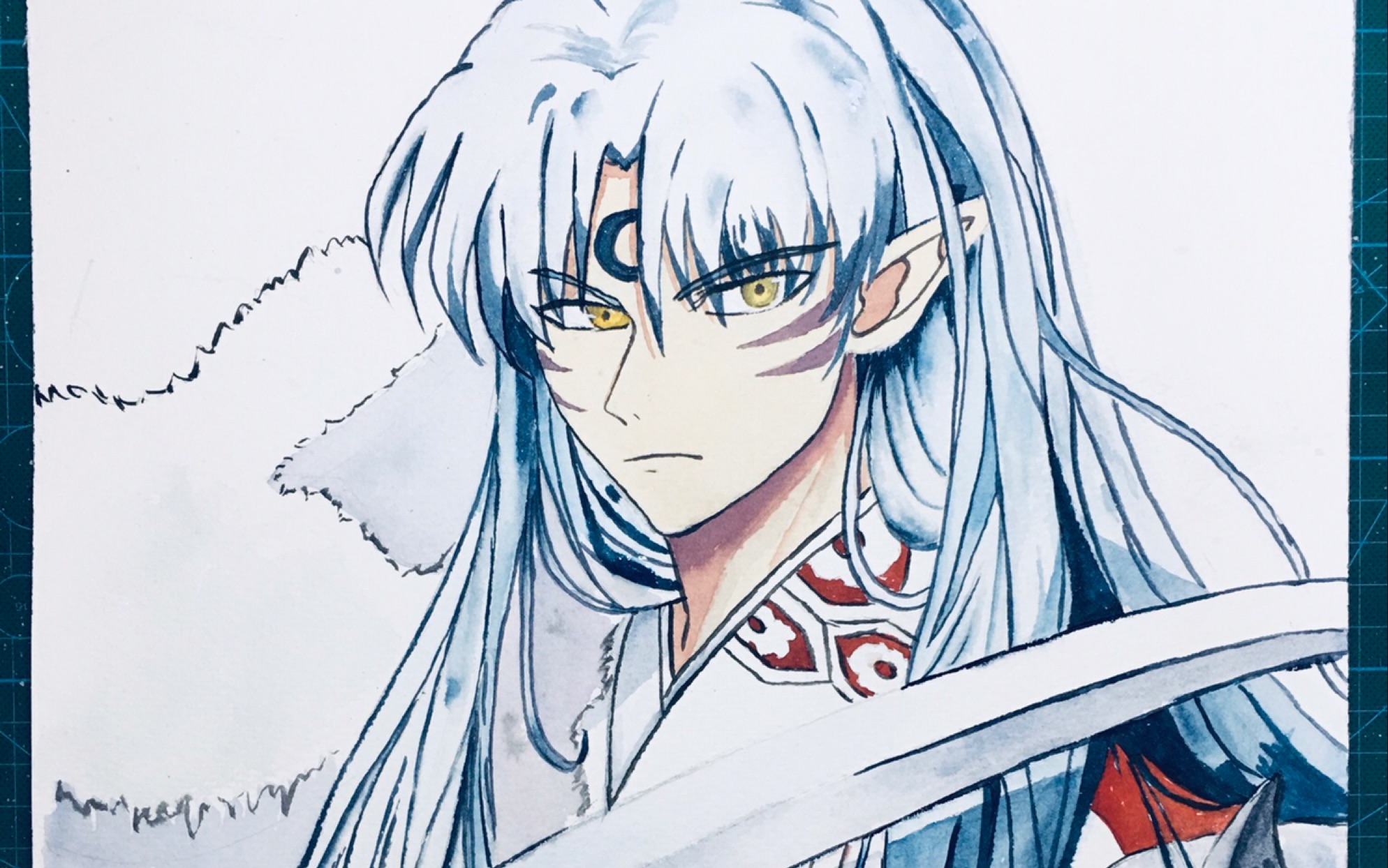 水彩动漫上色—杀生丸