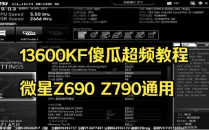 Download Video: 13600KF傻瓜超频教程（微星主板）