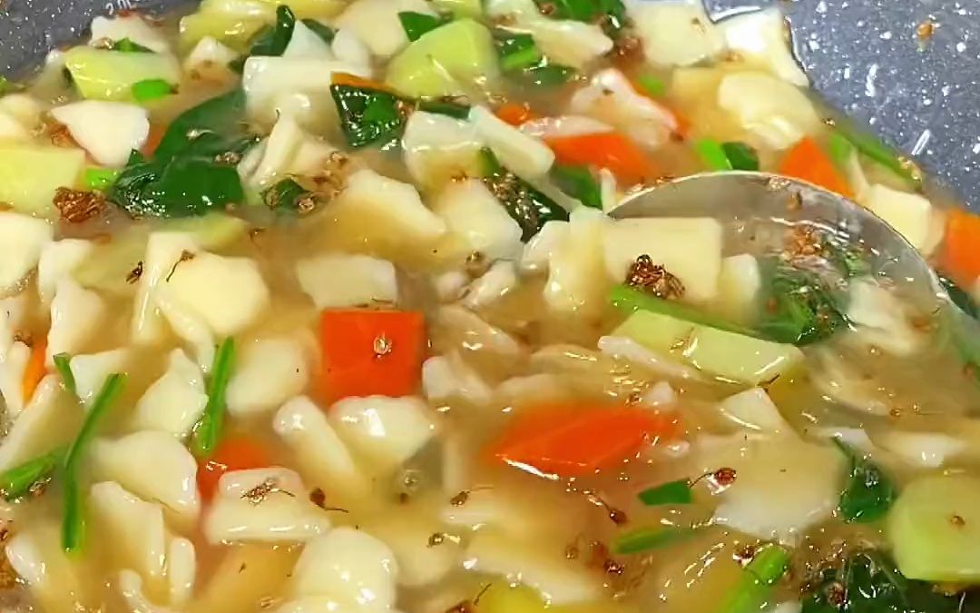 每次吃这个揪片汤 ,我都是三碗打底,真的是百吃不厌