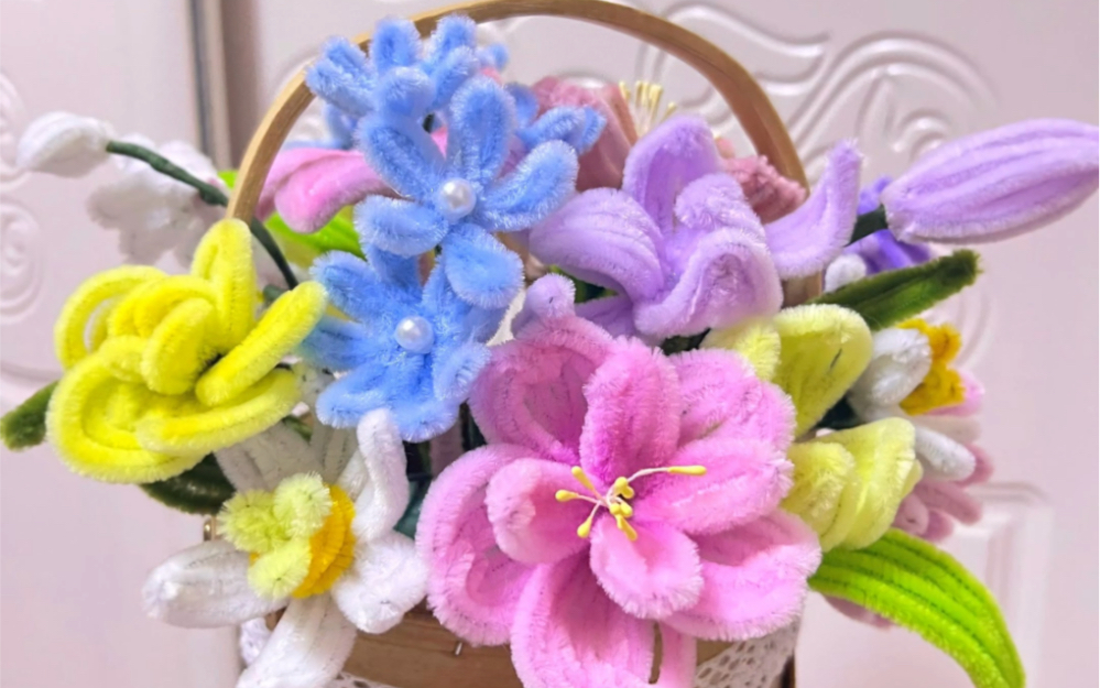 扭扭棒花篮初尝试分享