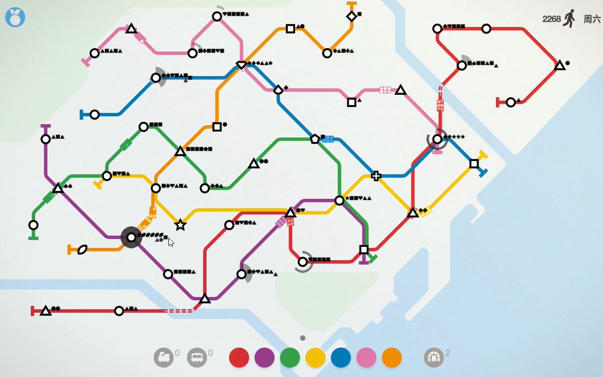 迷你地铁/minimetro:巴塞罗那挑战-不超过1条带有隧道的线路大于1200