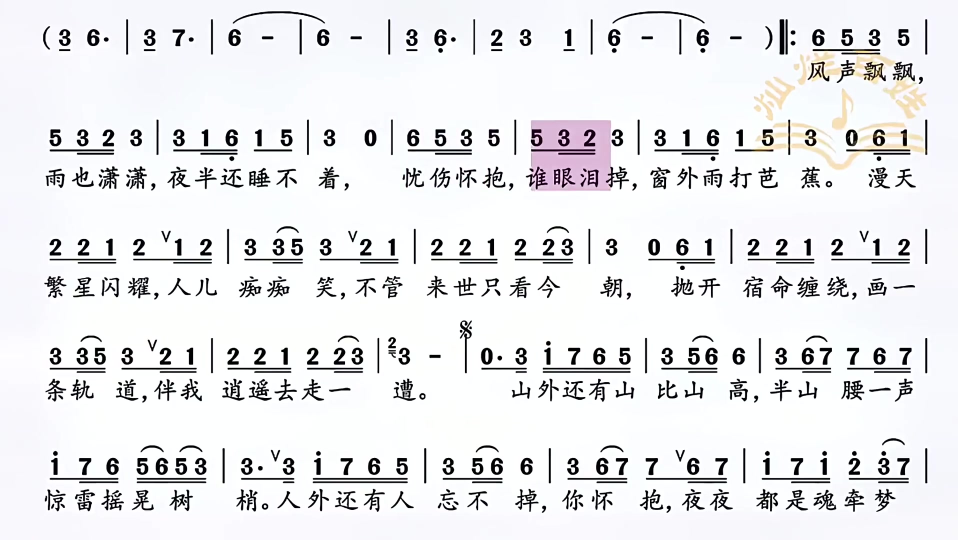 [图]剑魂DJ版本挺火伴奏示范动态谱做好已经上传到戴谱乐电子乐谱器