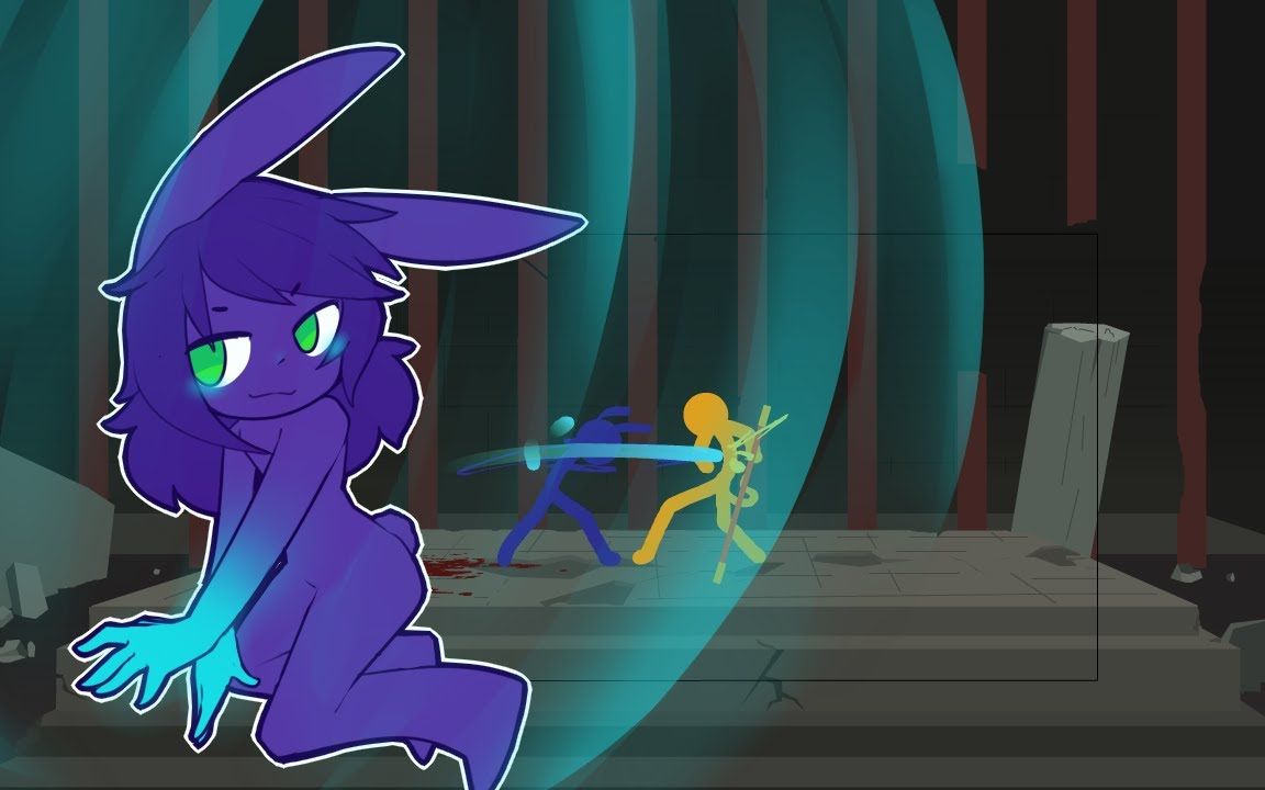 火柴人 - azlina vs monky - (great sage synced collab part) - by