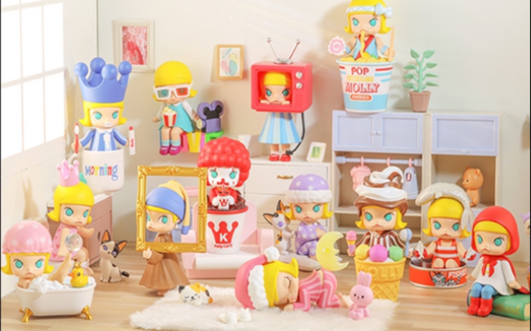 popmart泡泡玛特molly的一天系列盲盒开箱