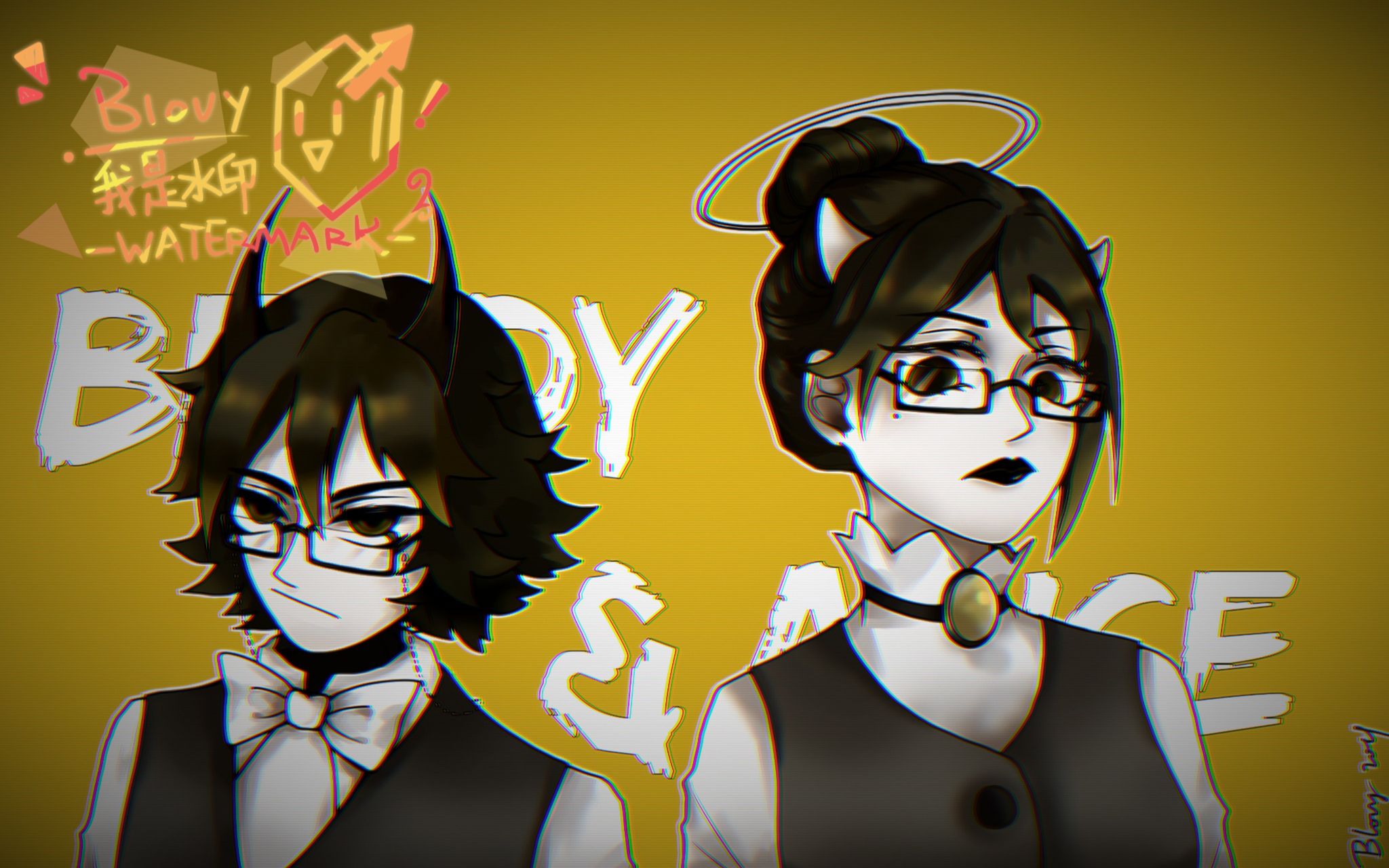 batim来画bendy和alice