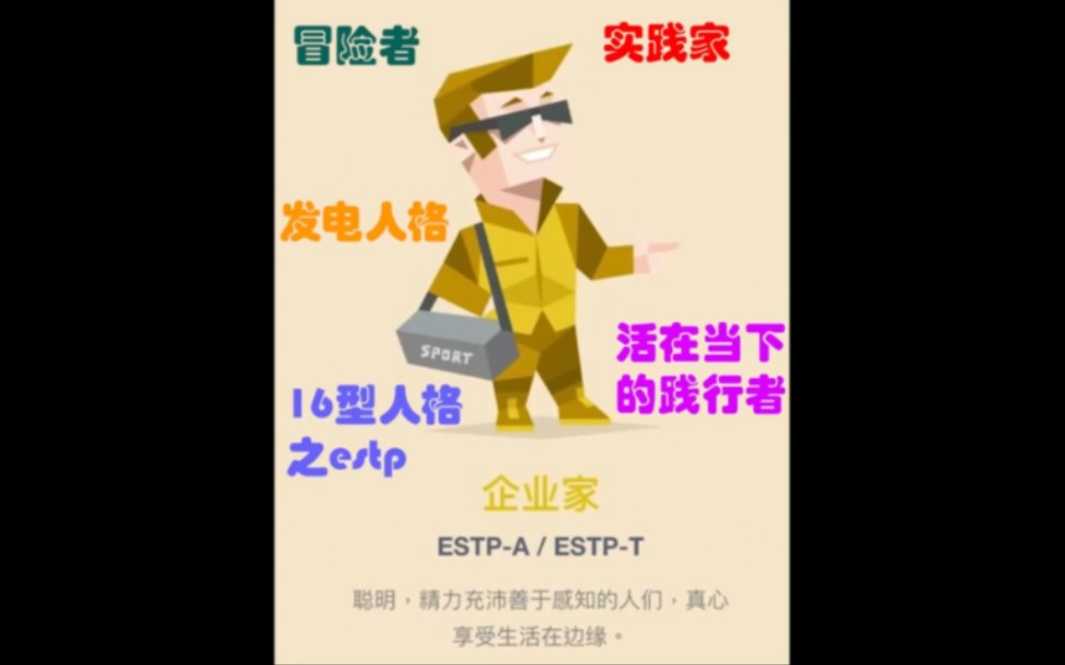 MBTI16型人格之estp(企业家) 梗图合集哔哩哔哩bilibili