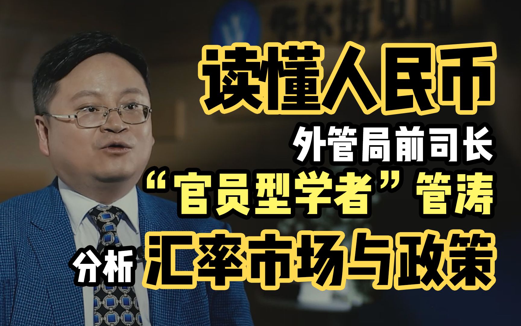 读懂人民币:外管局前司长“官员型学者”管涛分析汇率市场与外汇政策【见闻大师课】《读懂人民币》哔哩哔哩bilibili