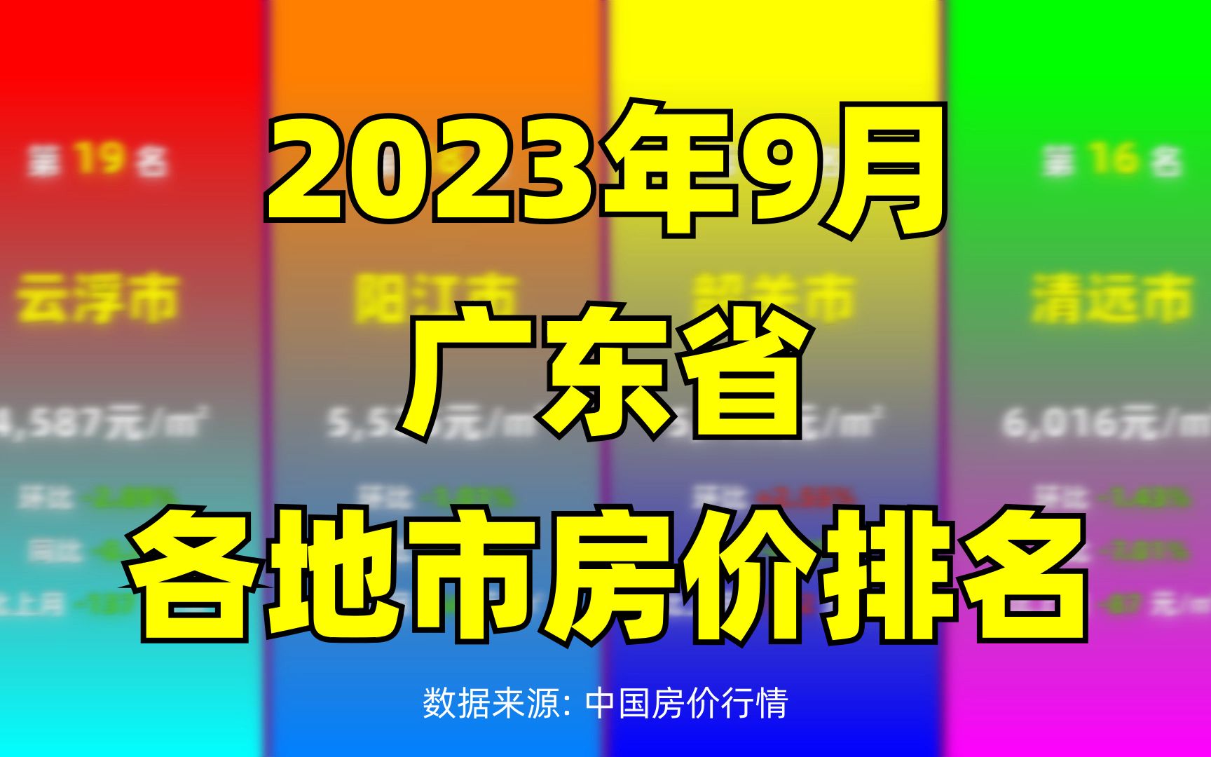 2023年9月广东省各地市房价排名哔哩哔哩bilibili