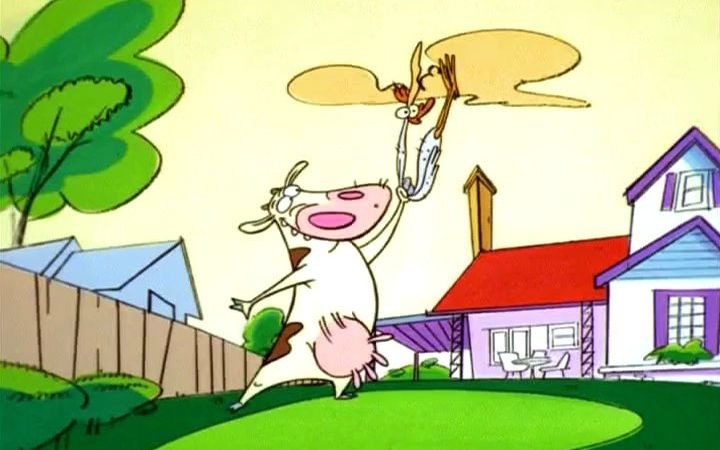 鸡与牛.s01e03a.片段.牛和无骨鸡表哥被困屋顶.国语-cndisneynick