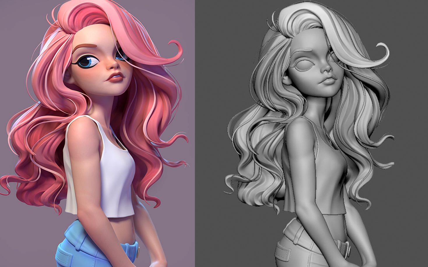 zbrush雕刻:风格化女性 2