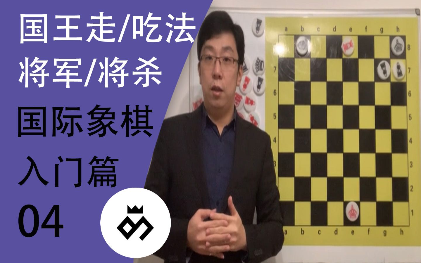 国际象棋入门第四课 国王的走法,吃法,将军及将杀哔哩哔哩bilibili