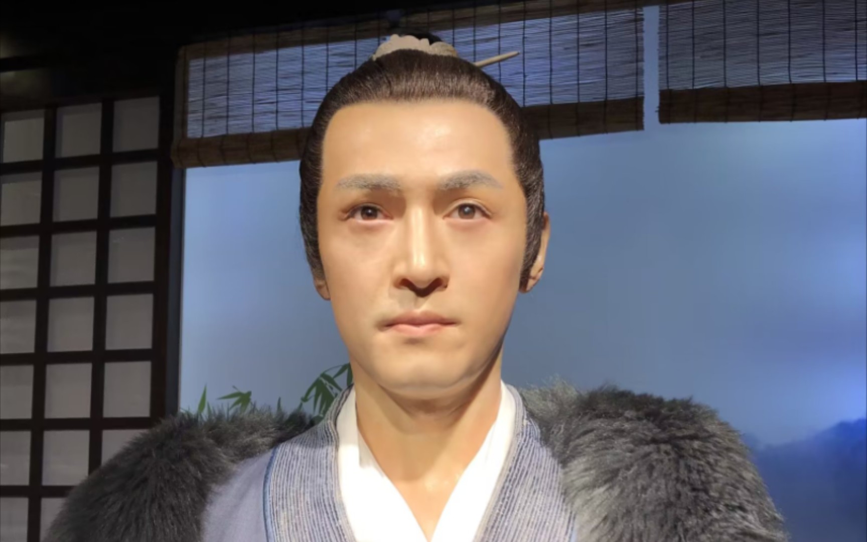 上海杜莎蜡像馆胡歌琅琊榜梅长苏蜡像头部特拍,质感太逼真了,这就是