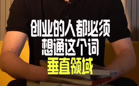 创业的人都必须想清楚这个词“垂直领域”!哔哩哔哩bilibili