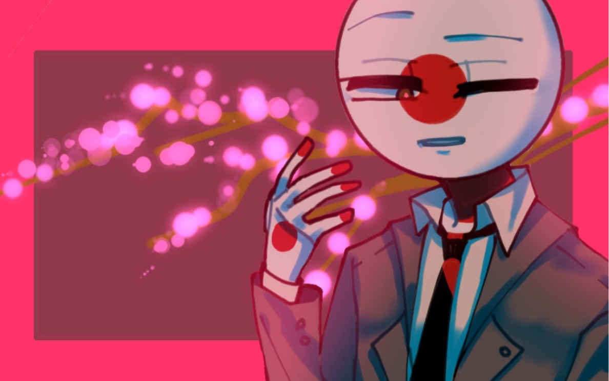 「countryhumans」一張男日的繪畫過程_嗶哩嗶哩 (゜-゜)つロ 乾杯