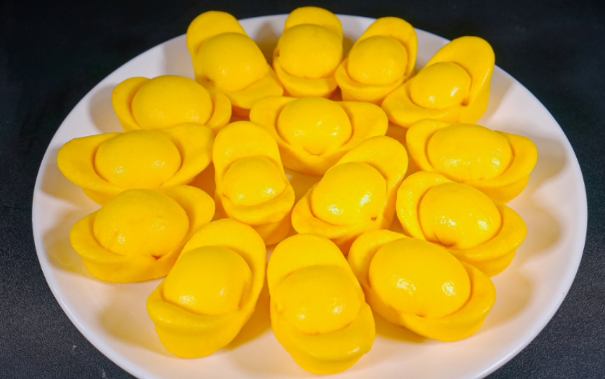 春节最受欢迎的元宝馒头,寓意金玉满堂,新的一年财源滚滚