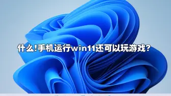 手机上运行win11!不是刷机!所以手机都可以!