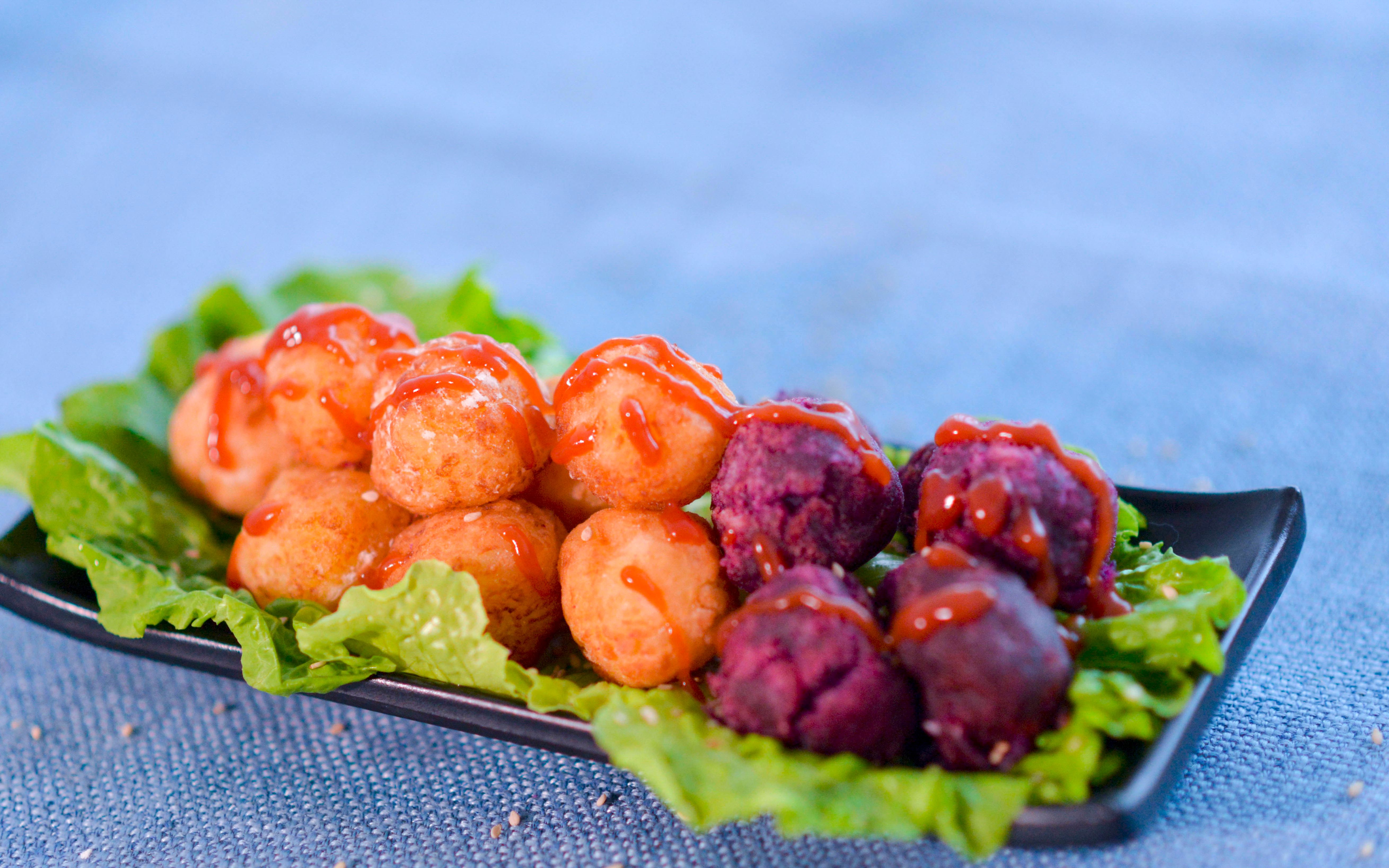 【土豆紫薯球】油炸界的小清新_哔哩哔哩_bilibili