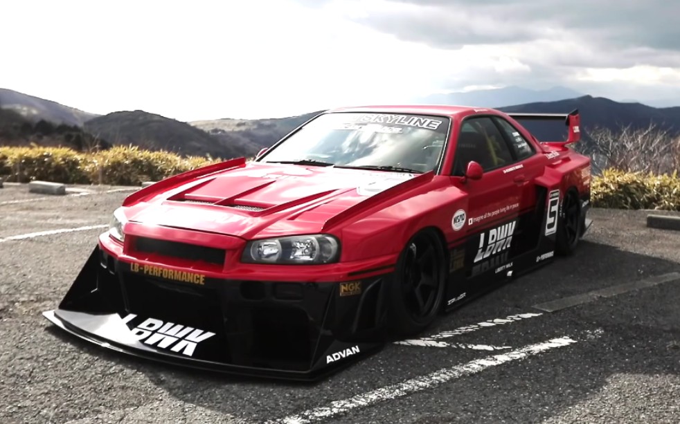 网红gtr战斗lb宽体天际线lb-er34 super silhouette skyline