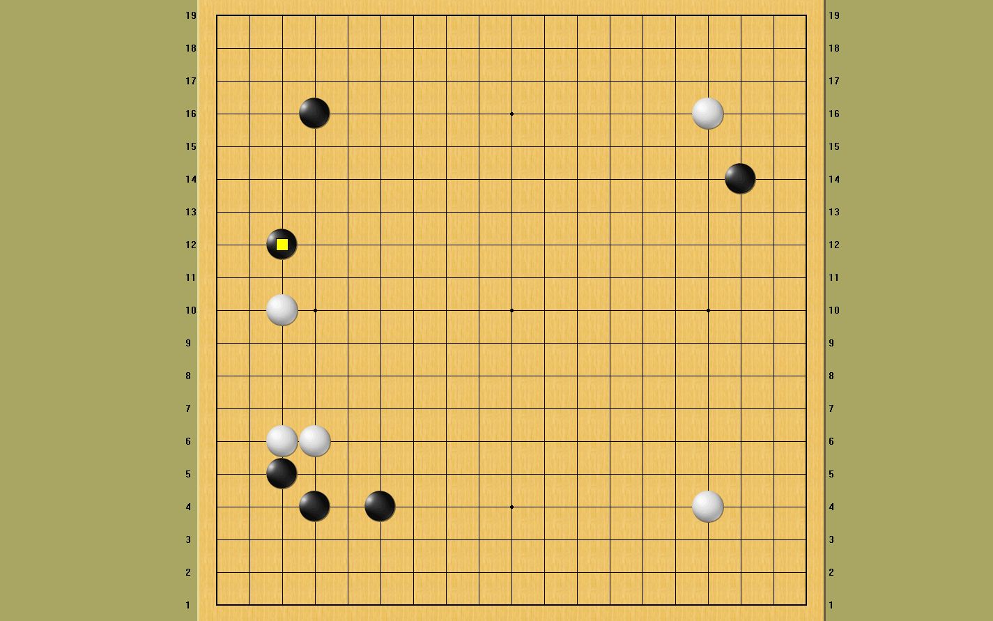 围棋:飞挂星位尖顶后,攻击立二拆三.