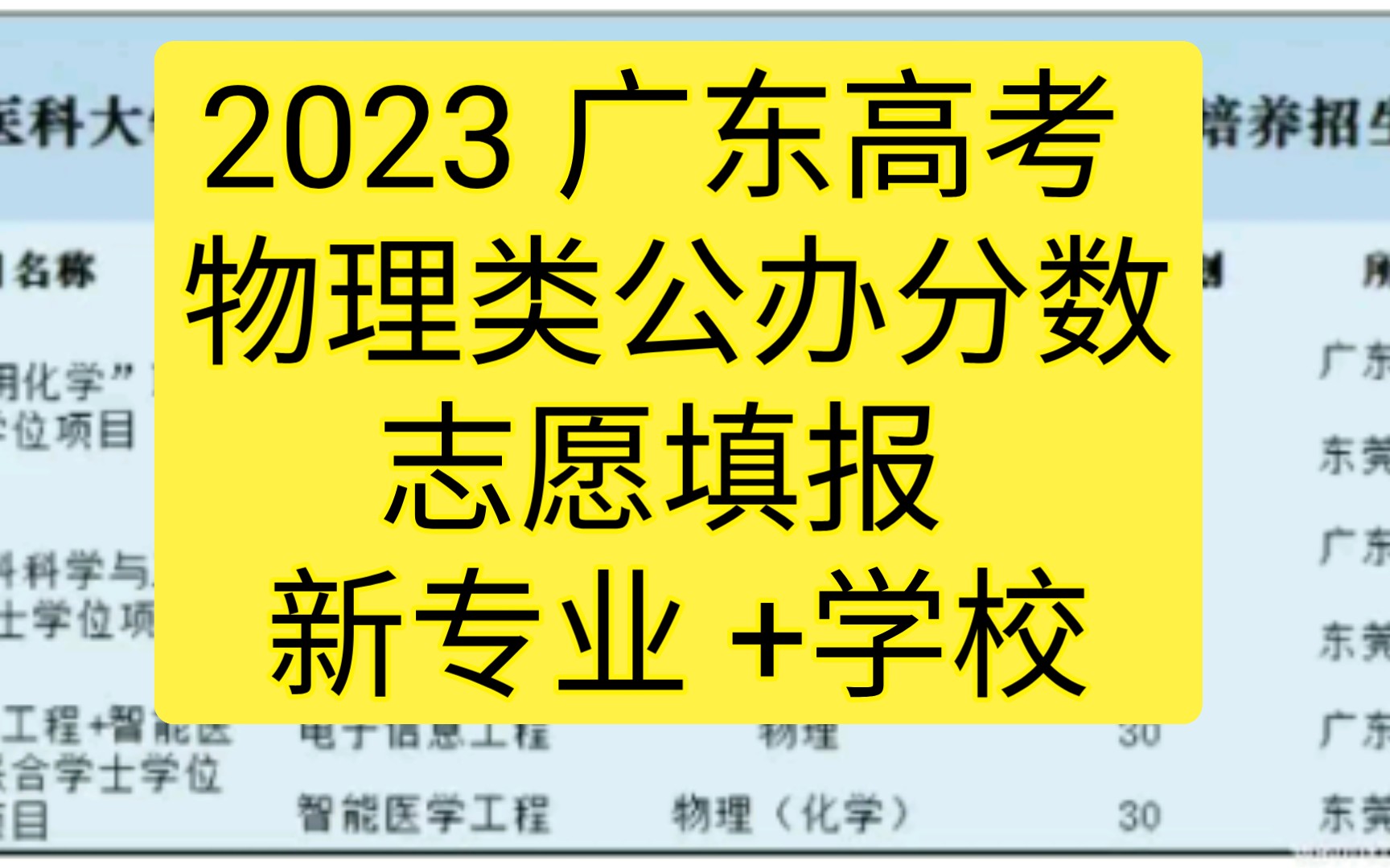 广东高考 首年招生专业哔哩哔哩bilibili