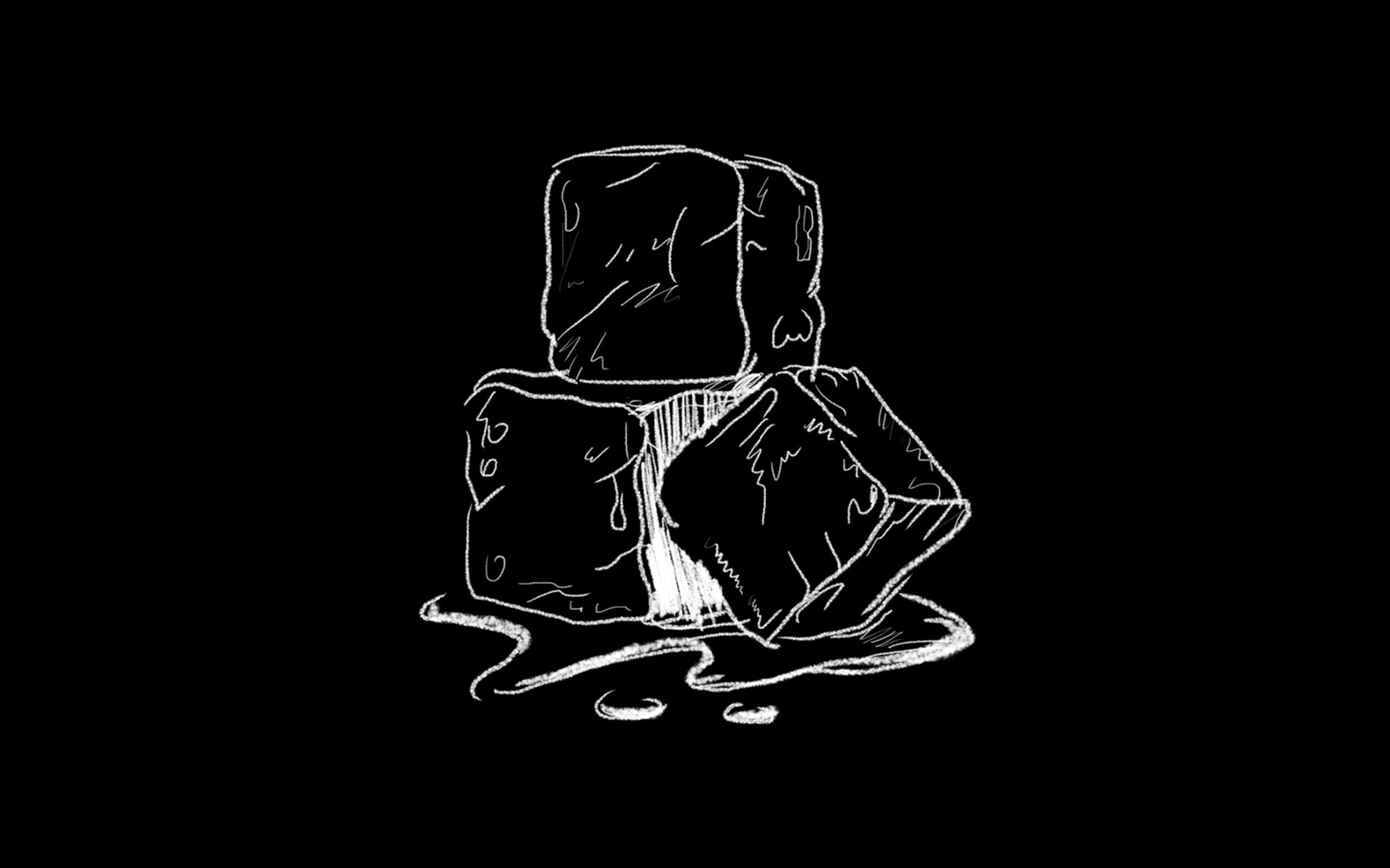 延时摄影1000ml的水冻成冰的融化过程