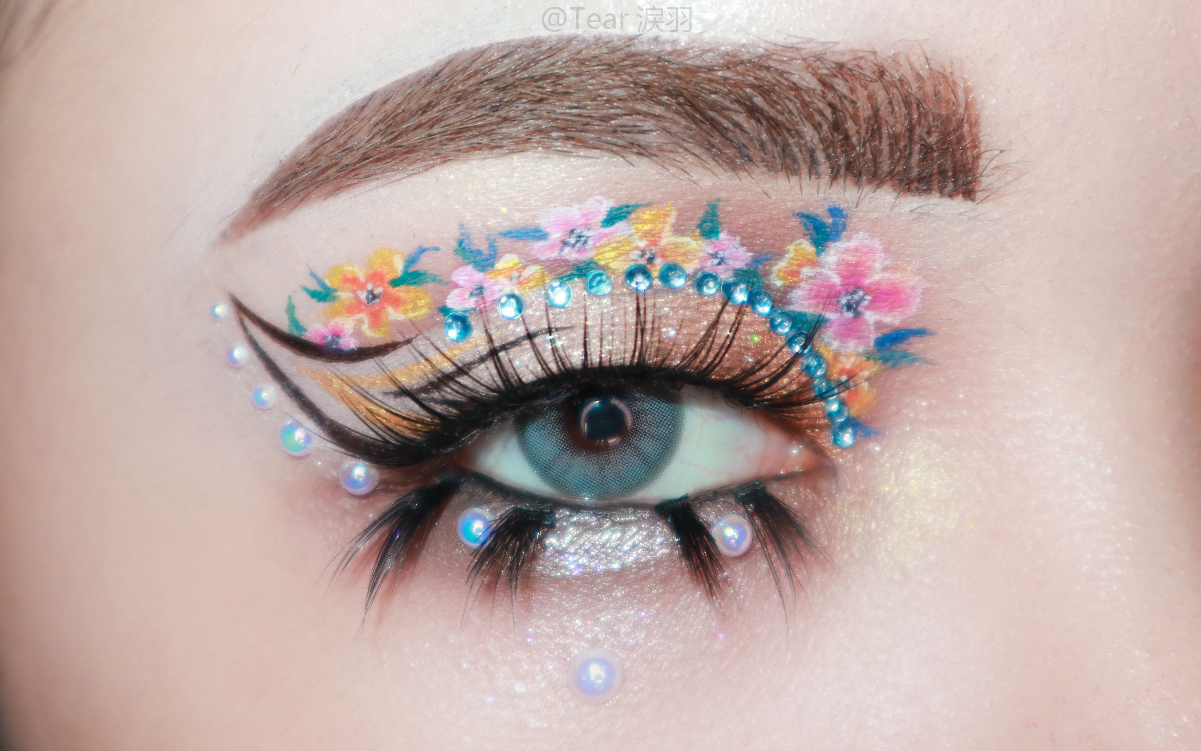 活动作品泪花完美日记猫咪盘画内双创意眼妆