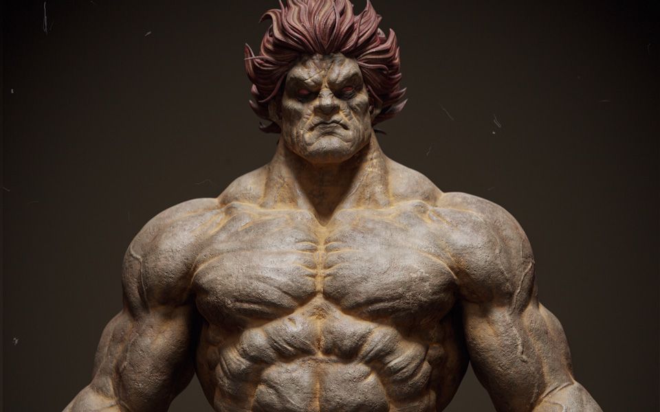 街霸豪鬼讲解第五期(模型收尾 keyshot渲染讲解)