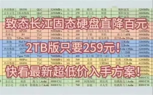 Download Video: 双11特惠！致态长江固态硬盘突发大额券！259元就买到2T！价格跳水再创历史新低！