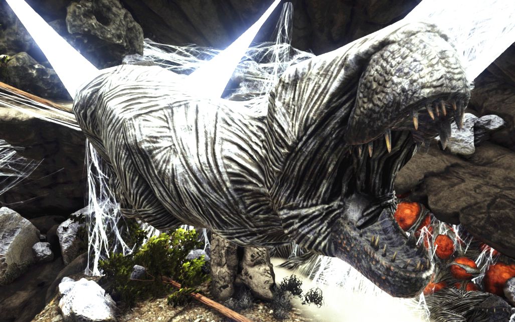 活动作品恐龙尸体被蛛丝缠绕巨型蜘蛛的盘丝洞方舟瓦尔盖罗第十二期