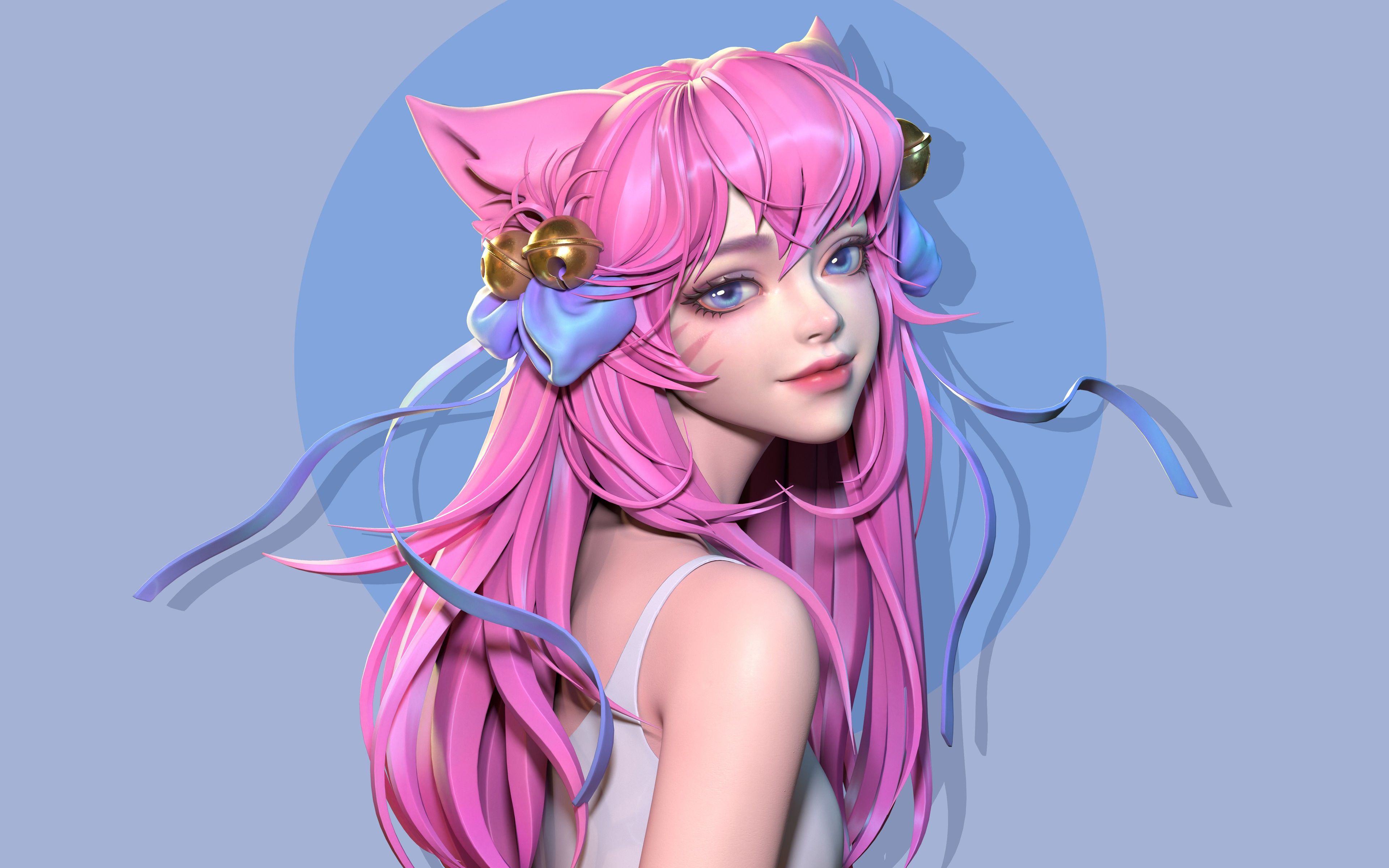 五官结构头发雕刻新手小白如何学习?阿狸3d角色人物雕刻建模教程.