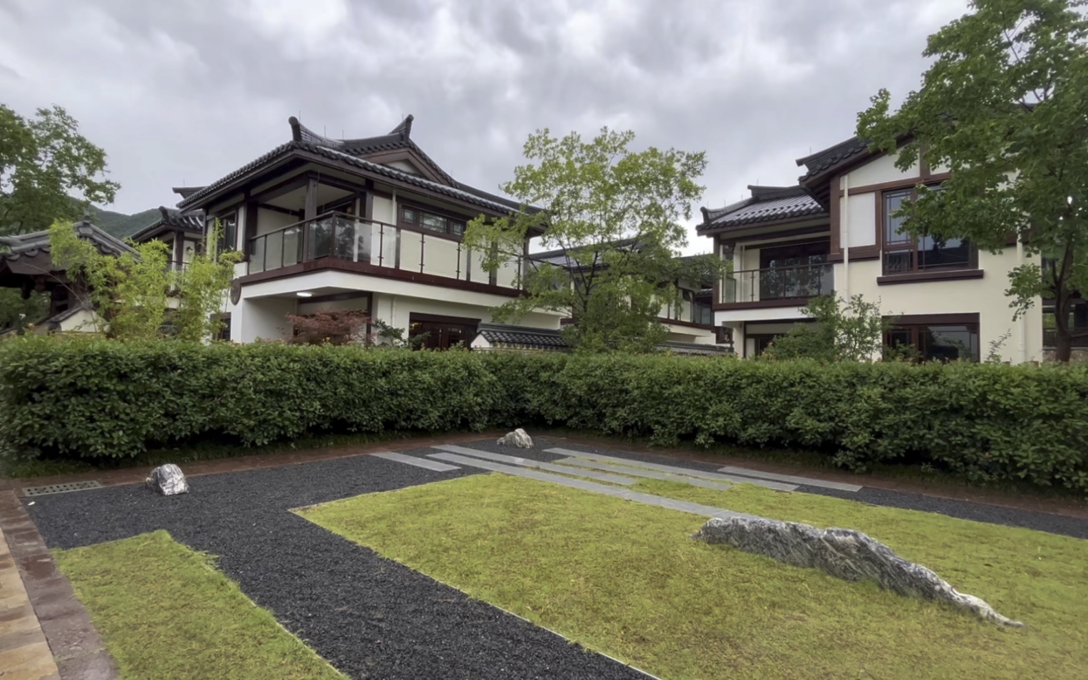 [图]烟雨入江南 湖州长兴唐风建筑别墅 十二坊 北面是大唐贡茶院