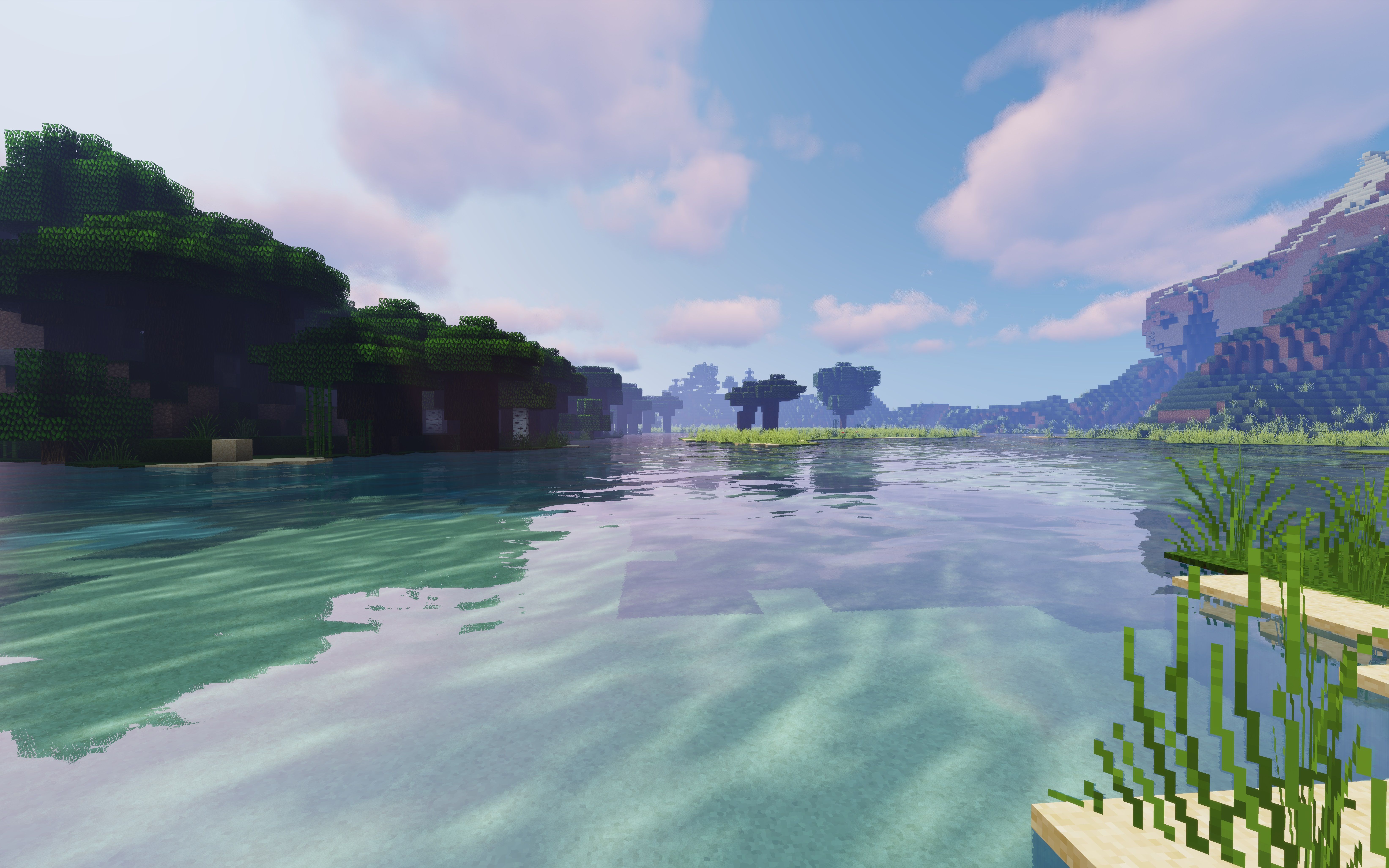 我的世界基岩版与java版光影对比随便找个光影和材质包