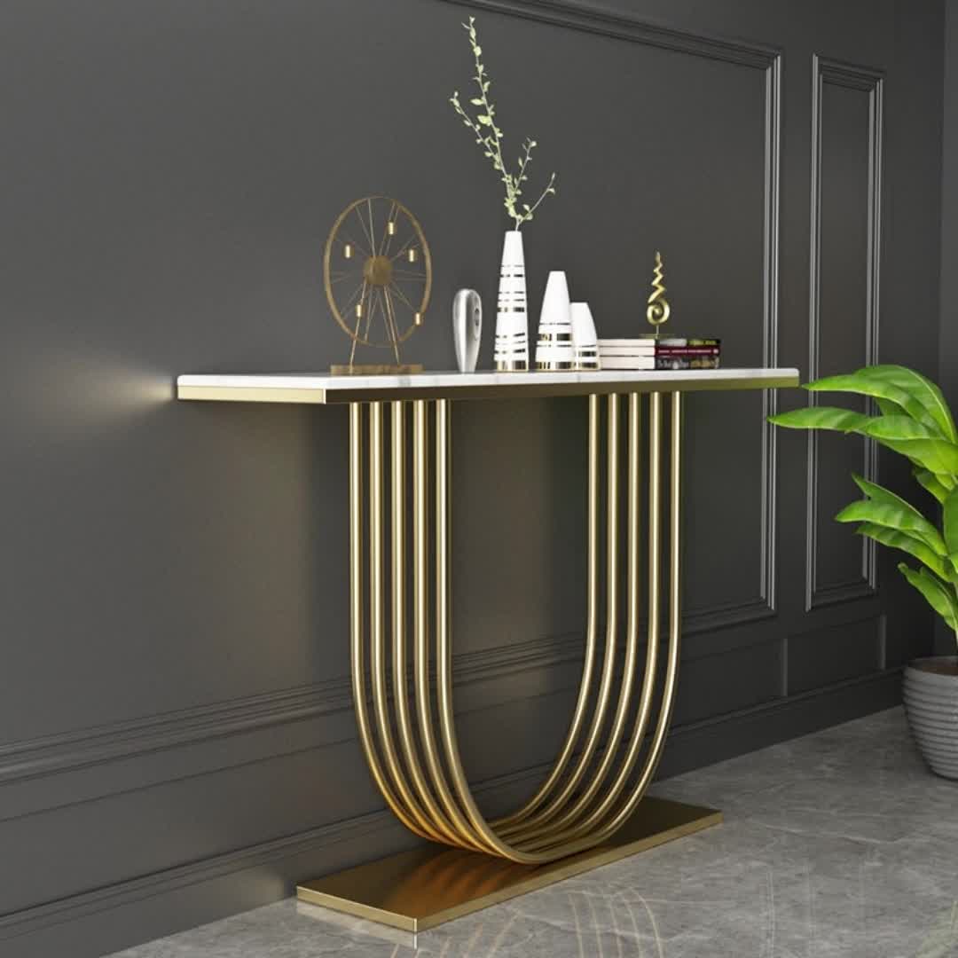 轻奢玄关桌现代简约超窄条案门厅入户柜进门靠墙端景台7201