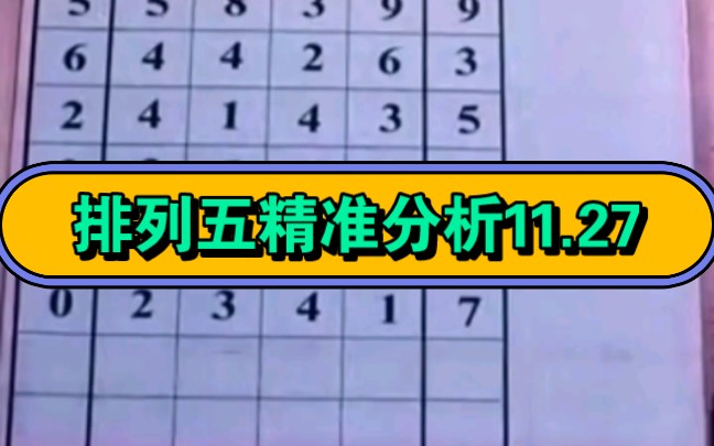 排列五规律分析