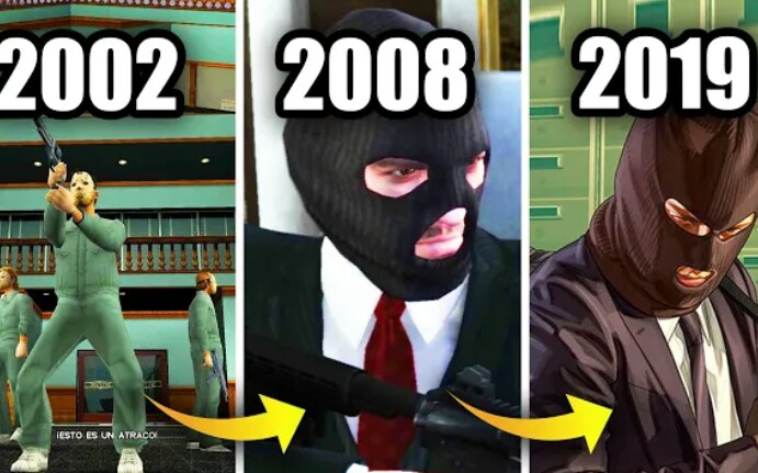 [图]GTA游戏抢劫任务进化史 2002-2019