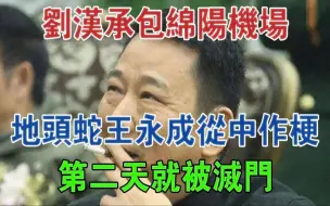 刘汉承包绵阳机场，地头蛇王永成从中作梗，第二天就被灭门#大案纪实#刑事案件#案件解说